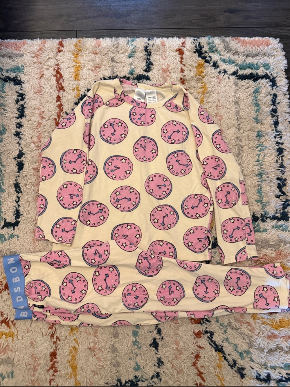 ✨3/$45✨Bonds Pink and Cream Donut Print Kids Pajama Top size 5